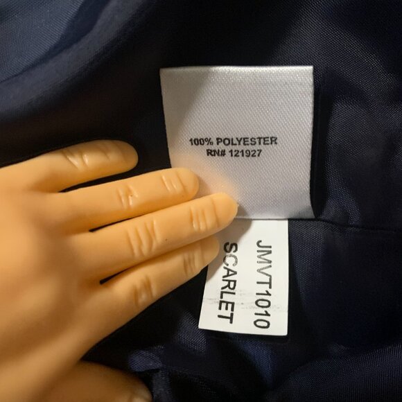 Johnnie-O Red Blue Men's Medium Full Zip Lined Preppy Golf Outdoor Vest EUC - Picture 4 of 12